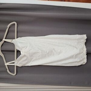 Ilusion Womens Slip Shapewear Ivory Built in Bra Gripper Hem Sz 32 B EUC